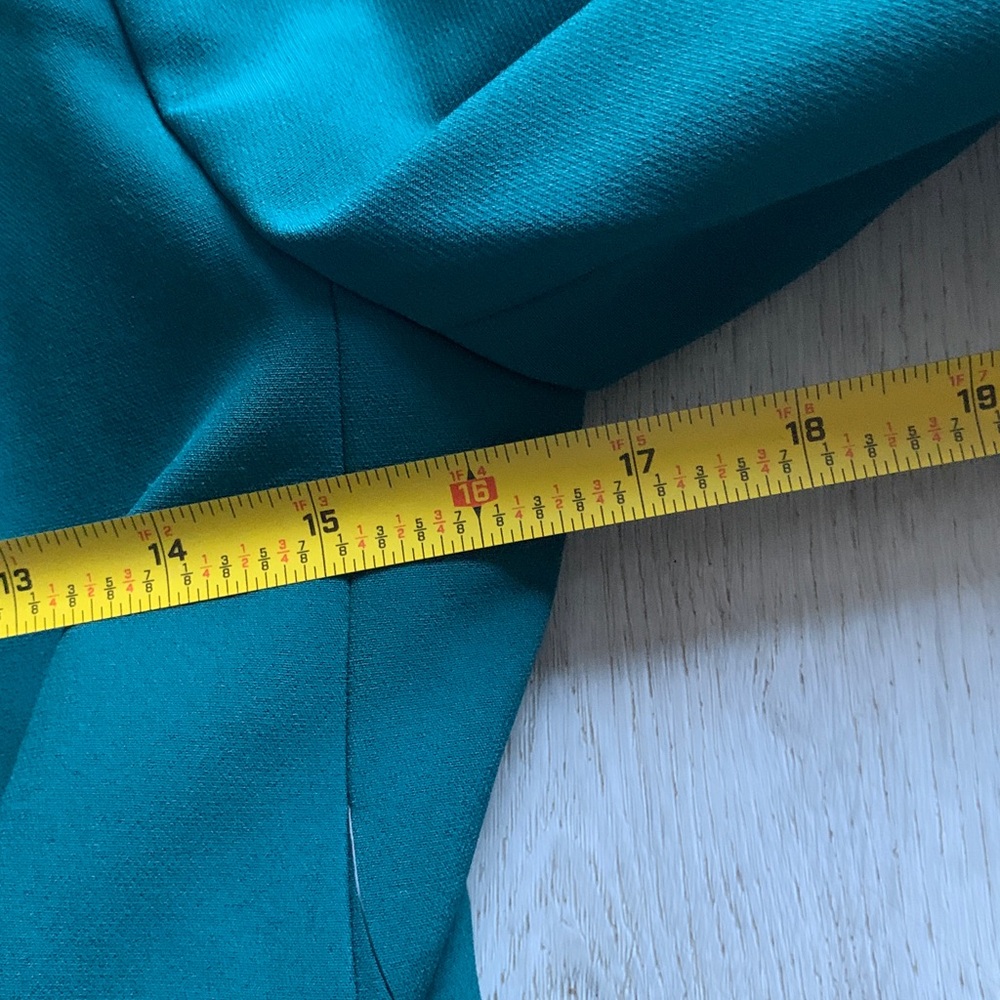 Express Teal Women's Blazer size S NWT classic elegant one button career preppy - Picture 5 of 9